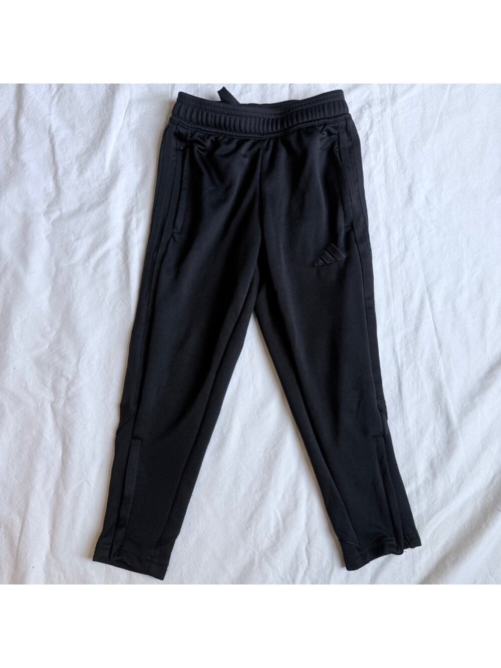 Adidas Kids Tiro League Black Tapered Pants With Zip Pockets Size 5-6Y